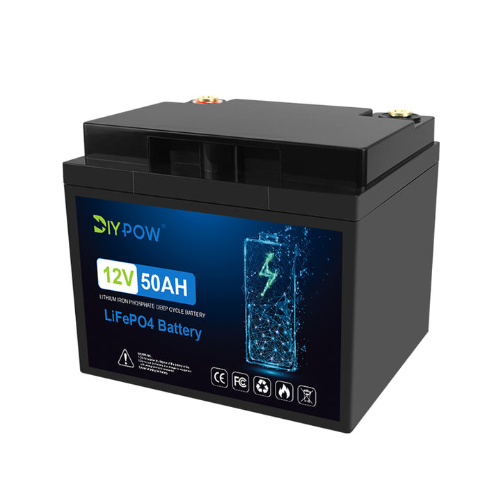LiTime 12V 50Ah Lithium LiFePO4 Battery Built in BMS, 10 Years Lifetime  4000+ Cycles Output Power 640W, Perfect for Boat Marine Trolling motor  Camping